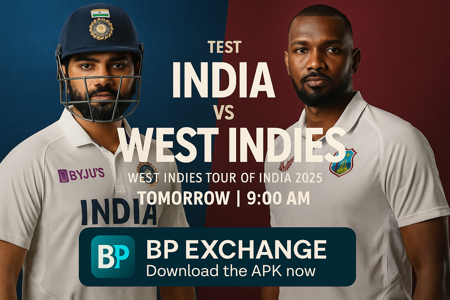 India vs West Indies Test Match | West Indies Tour of India 2025 | BP Exchange APK